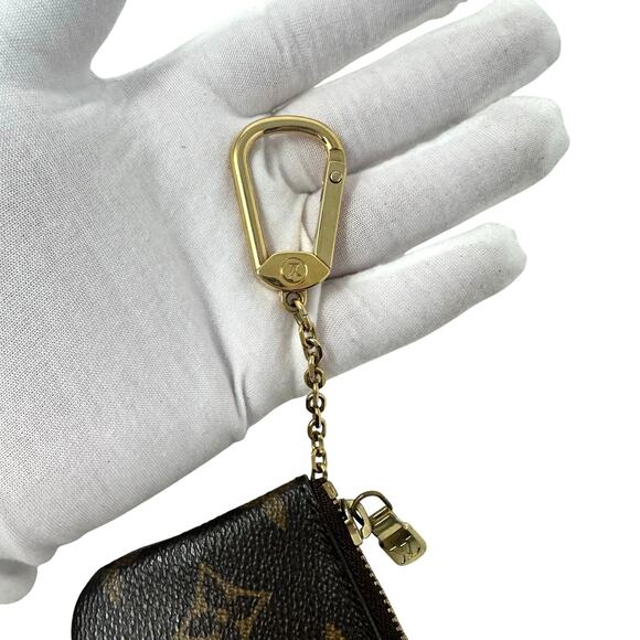 Louis Vuitton LV Monogram Key Coin Cles Zip Pouch Keychain - Picture 8 of 11